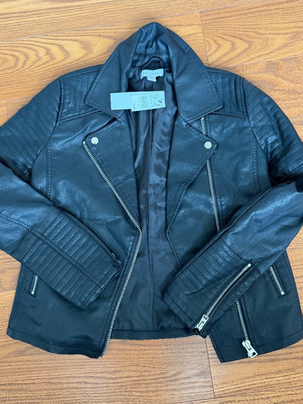 Topshop Leather Jacket - US 4